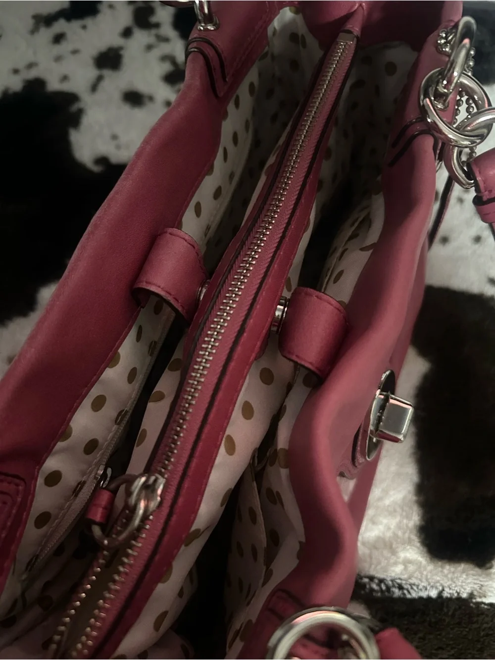 COACH PEYTON TURNLOCK CARRYALL/SATCHEL PURSE